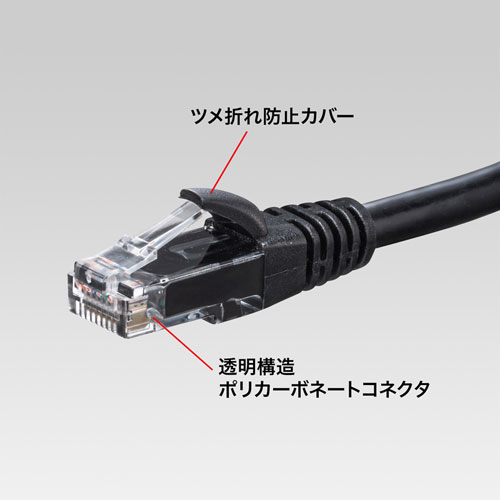 KB-T6AY-02BK / カテゴリ6Aより線LANケーブル（ブラック・2m）