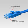 KB-T6AY-0015BL / カテゴリ6Aより線LANケーブル（ブルー・0.15m）