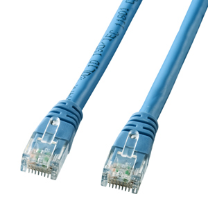 KB-T6E-005LB / エンハンスドカテゴリ6LANケーブル(ライトブルー、0.5m)