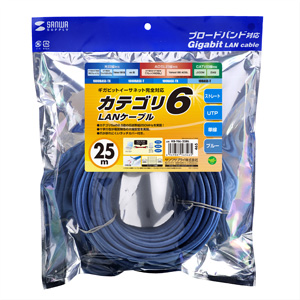 KB-T6L-25BL / カテゴリ6UTP単線ケーブル（25m・ブルー）