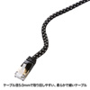 KB-T7ME-05BKW つめ折れ防止カテゴリ7細径メッシュLANケーブル(ブラック&ホワイト・5m) KB-T7ME-05BKW / つめ折れ防止カテゴリ7細径メッシュLANケーブル(ブラック&ホワイト・5m)