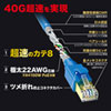 KB-T8-01BL カテゴリ8LANケーブル(ブルー・1m) KB-T8-01BL / カテゴリ8LANケーブル(ブルー・1m)
