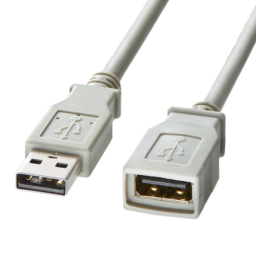 KB-USB-E2K2【USB延長ケーブル（2m）】USB Aコネクタを持つケーブルの 