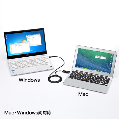 KB-USB-LINK4 / ドラッグ＆ドロップ対応USB3.0リンクケーブル（Mac/Windows対応）