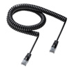 KB-Y5CC-02BK カールコードCAT5eLANケーブル(最大2m・ブラック) KB-Y5CC-02BK / カールコードCAT5eLANケーブル(最大2m・ブラック)