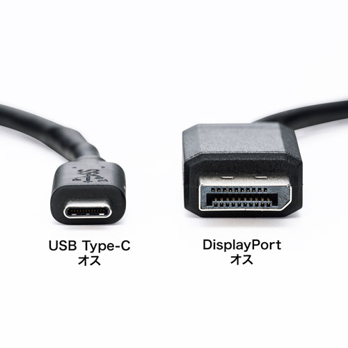 KC-ALCDP20 / TypeC-DisplayPort変換ケーブル（ブラック・2m）