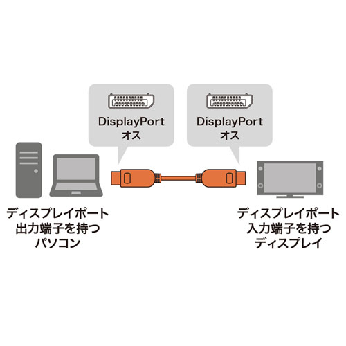 双方向対応のType-C - DisplayPort変換アダプタケーブルと