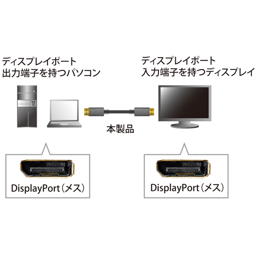 KC-DP1 / DisplayPortケーブル（1m）