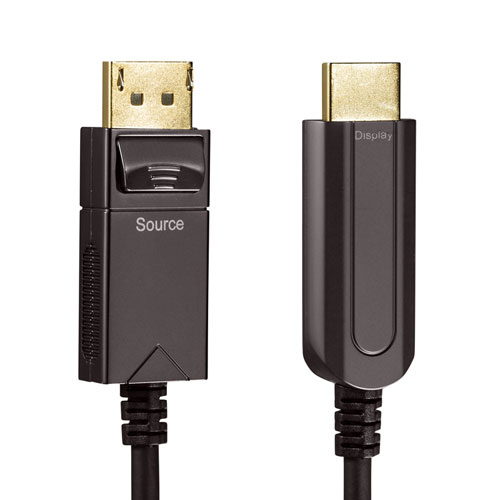 KC-DPHDFB100 / DisplayPort-HDMI変換光ファイバーケーブル（10m）