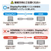 KC-DPHDRA20 DisplayPort-HDMI変換ケーブル HDR対応 2m KC-DPHDRA20 / DisplayPort-HDMI変換ケーブル HDR対応 2m