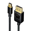 KC-DPM14020 / ミニ-DisplayPort変換ケーブル（Ver1.4)（ブラック・2m）