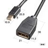KC-DPMDPF015 / Mini DisplayPort変換ケーブル（15cm）