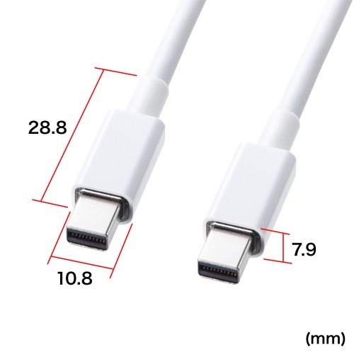 KC-DPMM1W / ミニDisplayPortケーブル（1m・ホワイト）