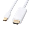 KC-MDPHDA20 ミニDisplayPort-HDMI変換ケーブル(ホワイト・2m) KC-MDPHDA20 / ミニDisplayPort-HDMI変換ケーブル(ホワイト・2m)