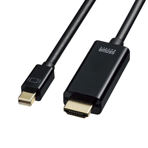 KC-MDPHDRA30【ミニDisplayPort-HDMI変換ケーブル　 HDR対応（ブラック・3m）】HDR対応のミニDisplayPortのパソコンとHDMIのディスプレイをアダプタなしで直接接続することができるケーブル。ブラック・3m。  | サンワサプライ株式会社