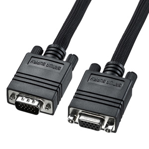 KC-NMVEN20K / ナイロンメッシュディスプレイ延長ケーブル(アナログRGB・延長・2m)