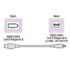 KE-1346-03BK IEEE1394ケーブル(6pin-4pin・0.3m・ブラック) KE-1346-03BK / IEEE1394ケーブル(6pin-4pin・0.3m・ブラック)