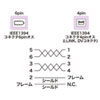 KE-1346-03BK IEEE1394ケーブル(6pin-4pin・0.3m・ブラック) KE-1346-03BK / IEEE1394ケーブル(6pin-4pin・0.3m・ブラック)