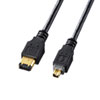 KE-1346-03BK IEEE1394ケーブル(6pin-4pin・0.3m・ブラック) KE-1346-03BK / IEEE1394ケーブル(6pin-4pin・0.3m・ブラック)