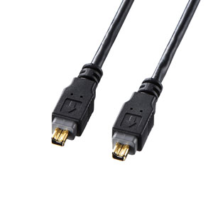 KE-13DV-2BK / IEEE1394ケーブル(4pin-4pin・2m・ブラック)