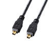 KE-13DV-2BK IEEE1394ケーブル(4pin-4pin・2m・ブラック) KE-13DV-2BK / IEEE1394ケーブル(4pin-4pin・2m・ブラック)