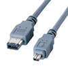 KE-463 IEEE1394ケーブル(6pin-4pin・ダークグレー・3m) KE-463 / IEEE1394ケーブル(6pin-4pin・ダークグレー・3m)
