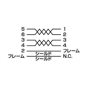 KE-NM462 / ナイロンメッシュIEEE1394ケーブル（6pin-4pin・2m）