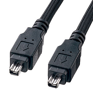 KE-NMDD2 / ナイロンメッシュIEEE1394ケーブル(4pin-4pin・2m)
