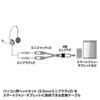 KM-A25-005 / ヘッドホン+マイク用変換アダプタケーブル(3極メスx2→4極オス)