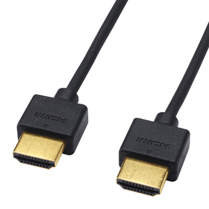 KM-HD20-20SS / イーサネット対応ハイスピードHDMIスリム&スモールケーブル(2m・ブラック)