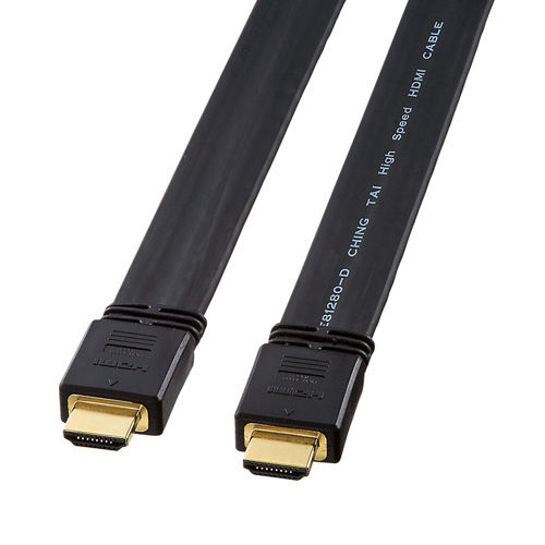 KM-HD20-100F【フラットHDMIケーブル（10m）】HDMI端子を持つ機器同士 