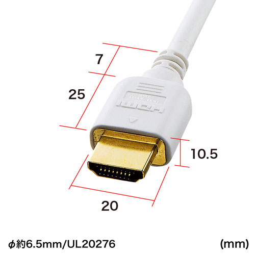 KM-HD20-50HWK / ハイスピードHDMIケーブル（5m・ホワイト）