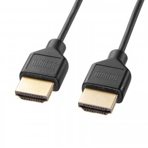 KM-HD20-SS05N / イーサネット対応ハイスピードHDMIケーブル 0.5m スリム&スモール