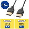 KM-HD20-SS05N イーサネット対応ハイスピードHDMIケーブル 0.5m スリム&スモール KM-HD20-SS05N / イーサネット対応ハイスピードHDMIケーブル 0.5m スリム&スモール