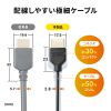 KM-HD20-SS10N / イーサネット対応ハイスピードHDMIケーブル 1m スリム＆スモール