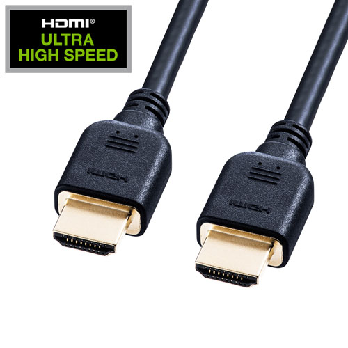 KM-HD20-U30【ウルトラハイスピードHDMIケーブル（ブラック・3m）】8K/4K対応・伝送帯域48Gbps・HDMI正規認証・ウルトラハイスピードHDMIケーブル（ブラック）3m  | サンワサプライ株式会社