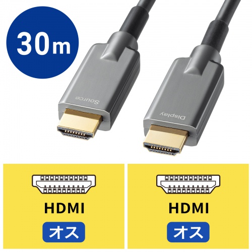 KM-HD20-UFBD30 / ドラム付き光ファイバHDMIケーブル（8K対応・ブラック・30m）