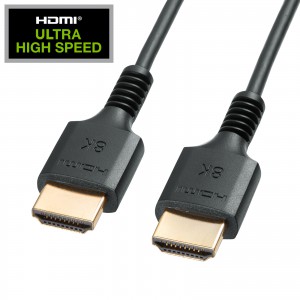 KM-HD20-US05 / UltraHighSpeed認証品スリムHDMIケーブル(0.5m)