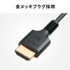 KM-HD20-US05 / UltraHighSpeed認証品スリムHDMIケーブル（0.5m）