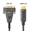 KM-HD21-FB100 / HDMI-DVI AOC（光ファイバ）ケーブル・10m