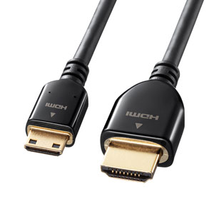 KM-HD22-30K / イーサネット対応ハイスピードHDMIミニケーブル(ブラック・3m)