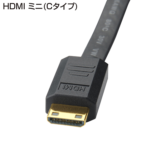 KM-HD22-MN12 / ミニHDMI巻取りケーブル(最大1.2m・ブラック）