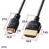 KM-HD23-10K イーサネット対応ハイスピードHDMIマイクロケーブル(ブラック・1m) KM-HD23-10K / イーサネット対応ハイスピードHDMIマイクロケーブル(ブラック・1m)