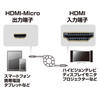 KM-HD23-MC12 マイクロHDMI巻取りケーブル(最大1.2m・ブラック) KM-HD23-MC12 / マイクロHDMI巻取りケーブル(最大1.2m・ブラック)