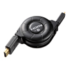 KM-HD23-MC12 マイクロHDMI巻取りケーブル(最大1.2m・ブラック) KM-HD23-MC12 / マイクロHDMI巻取りケーブル(最大1.2m・ブラック)