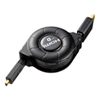 KM-HD23-MC12 マイクロHDMI巻取りケーブル(最大1.2m・ブラック) KM-HD23-MC12 / マイクロHDMI巻取りケーブル(最大1.2m・ブラック)