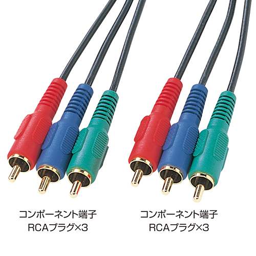 KM-V18-10 / コンポーネントビデオケーブル（1m）