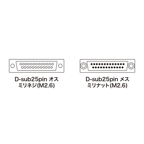 KRS-006N / RS-232Cケーブル（25pin延長用・10m）