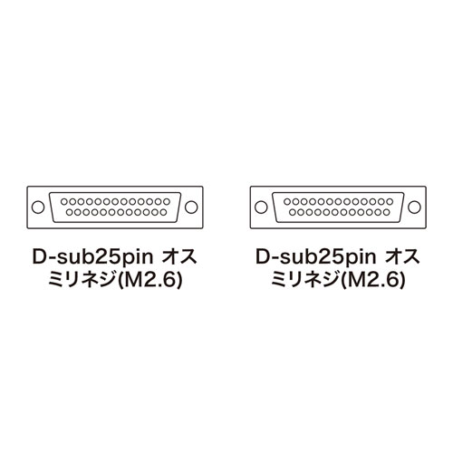 KRS-117K / RS-232Cケーブル（25pin/クロス・同期通信・1.5m）