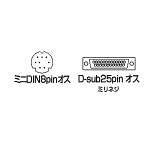 KRS-405M1K / RS-232CケーブルMacintosh対応（シリアルポート・モデム・TA用・1.5m）